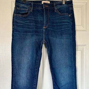 Driftwood Candace Cropped Ankle Raw Hem Straight Leg Jeans